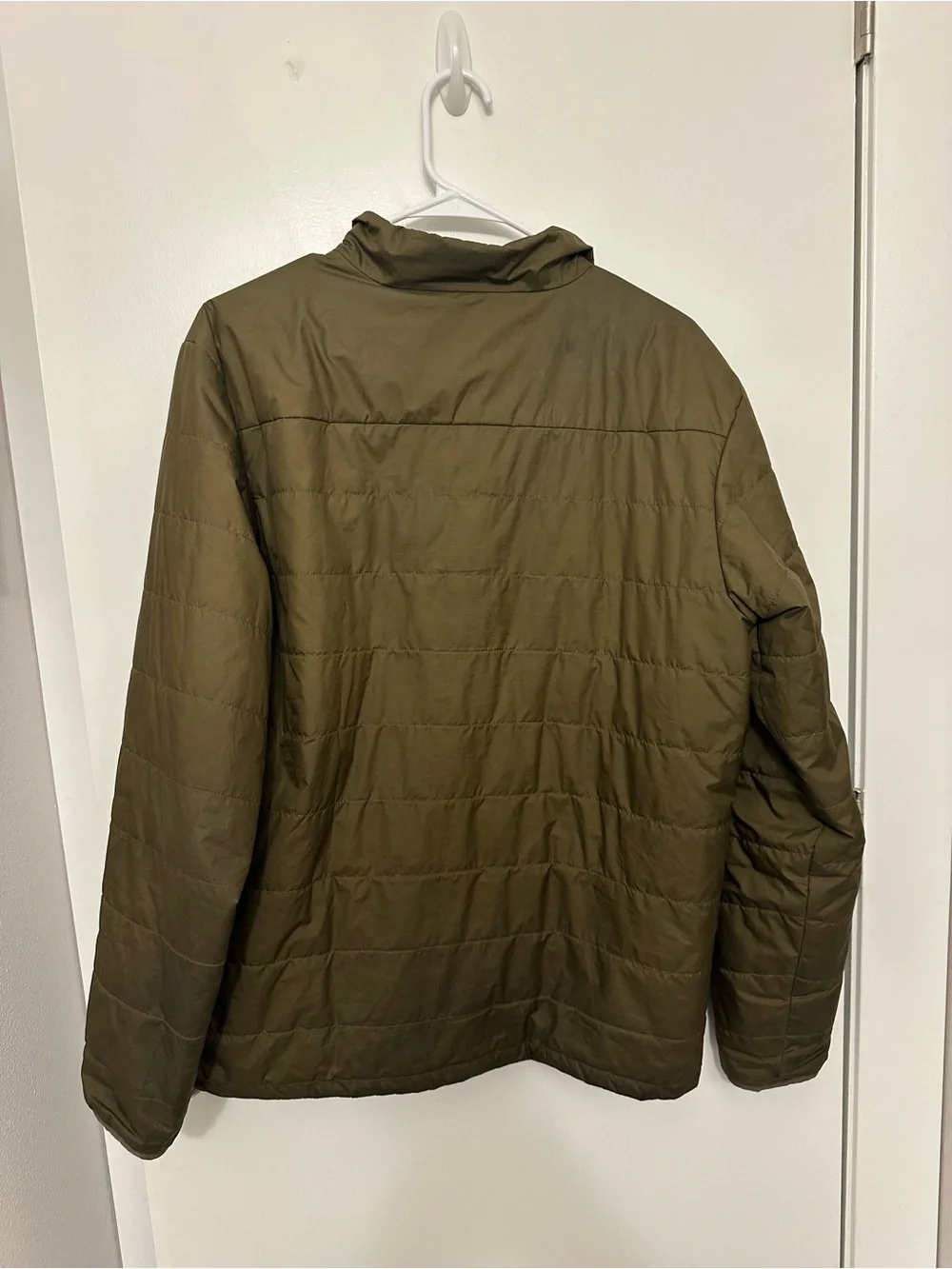 The North Face Men's Olive Green Quilted Puffer Jacket